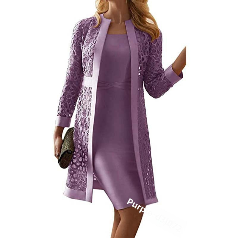 Two-Piece Lace Cardigan Dress