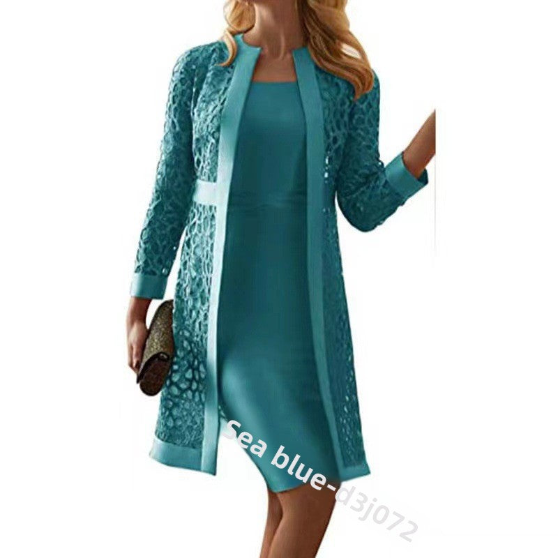 Two-Piece Lace Cardigan Dress