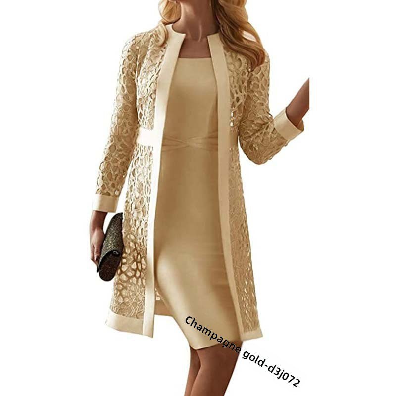 Two-Piece Lace Cardigan Dress