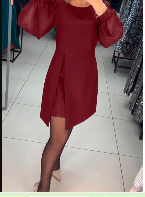Retro Puff Sleeve Dress
