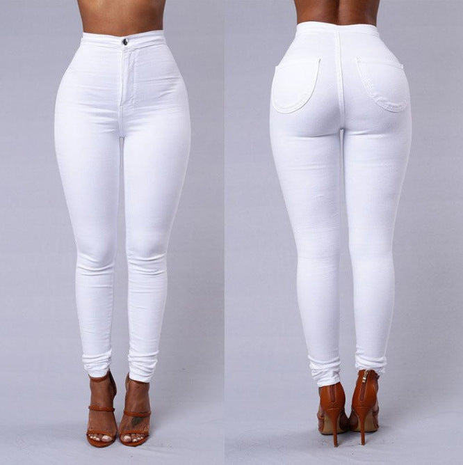 Slim-Fit Candy-Color Casual Pants