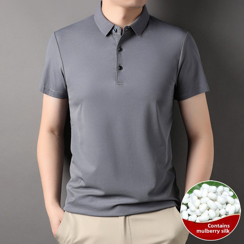 Middle-Aged Lapel T-Shirt