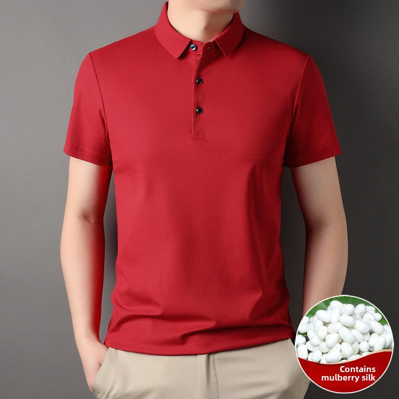 Middle-Aged Lapel T-Shirt