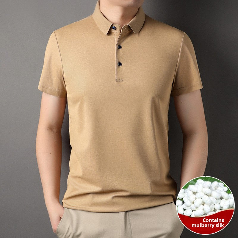 Middle-Aged Lapel T-Shirt