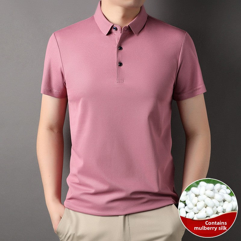 Middle-Aged Lapel T-Shirt