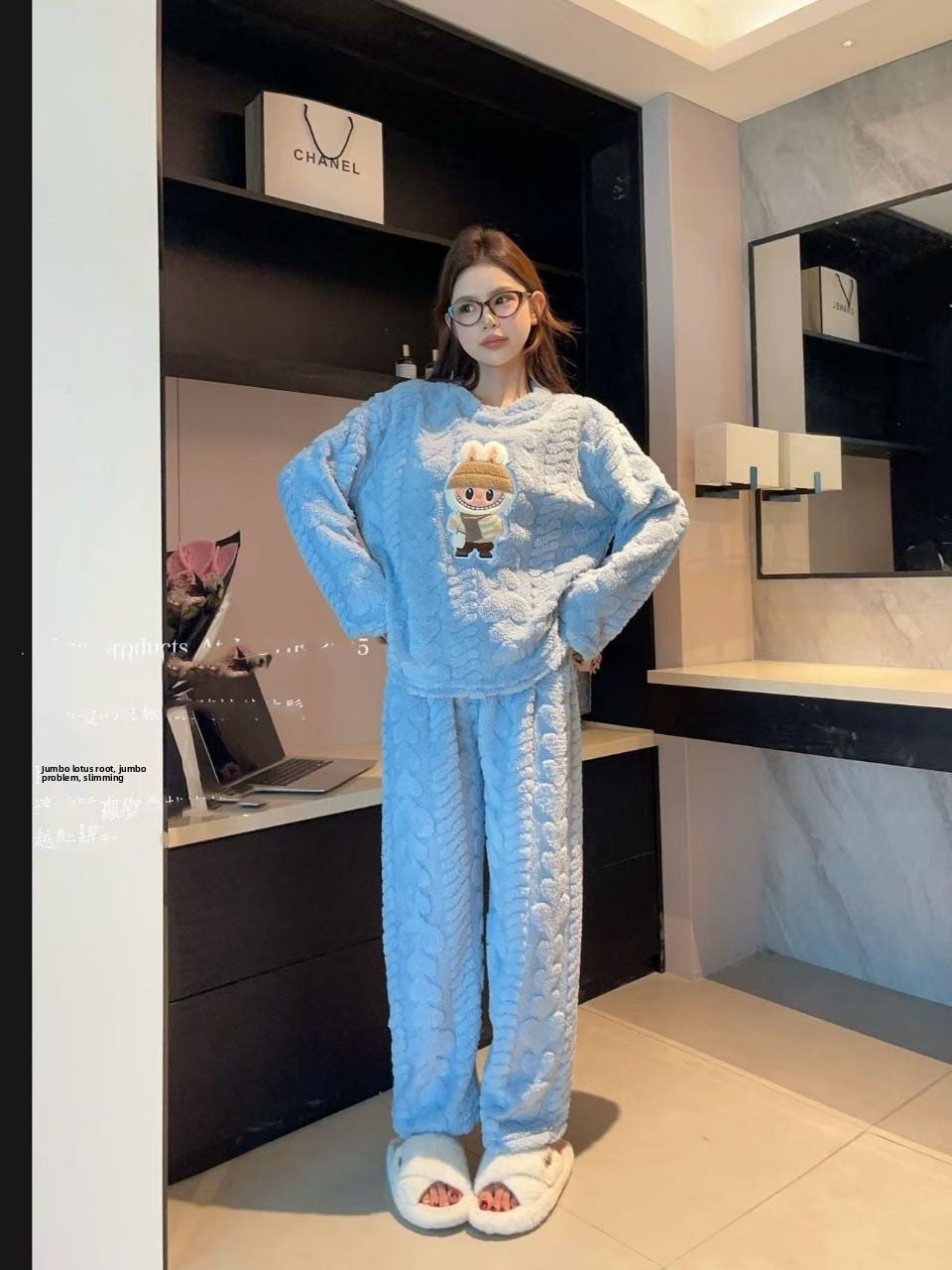 Thickened Warm Pajamas Set