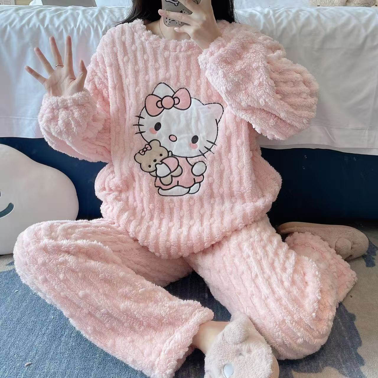 Thickened Warm Pajamas Set