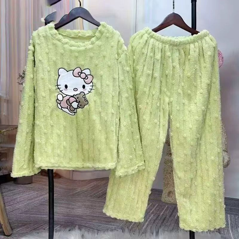 Thickened Warm Pajamas Set