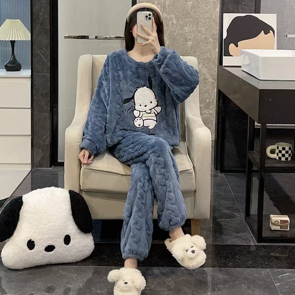 Thickened Warm Pajamas Set