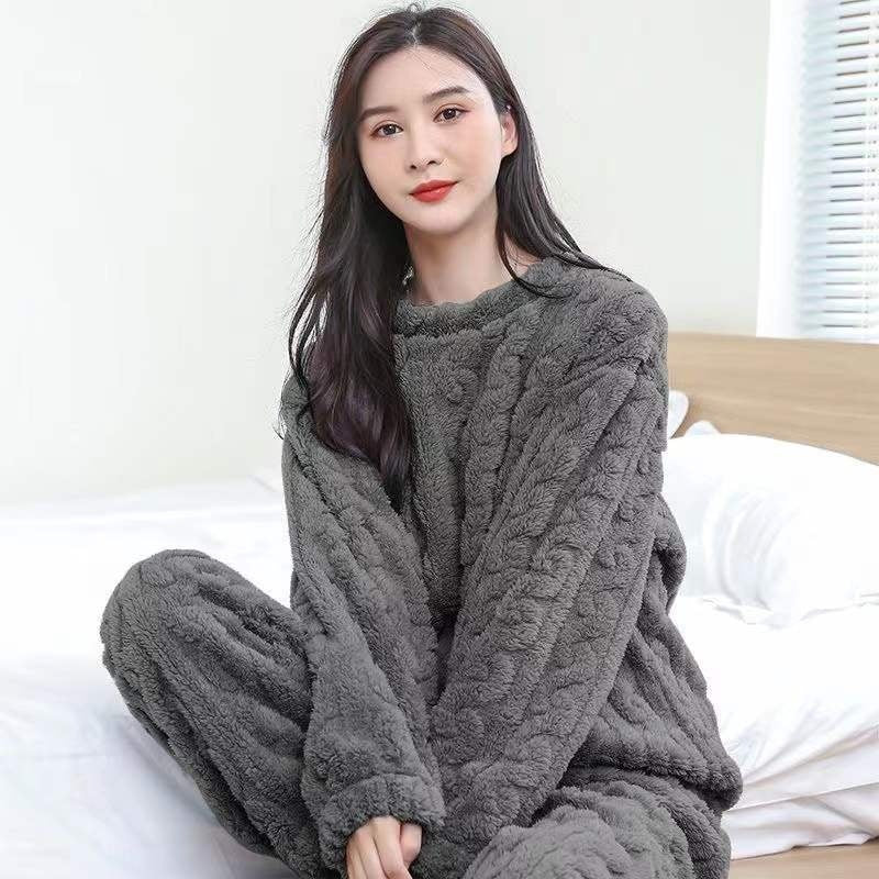 Thickened Warm Pajamas Set