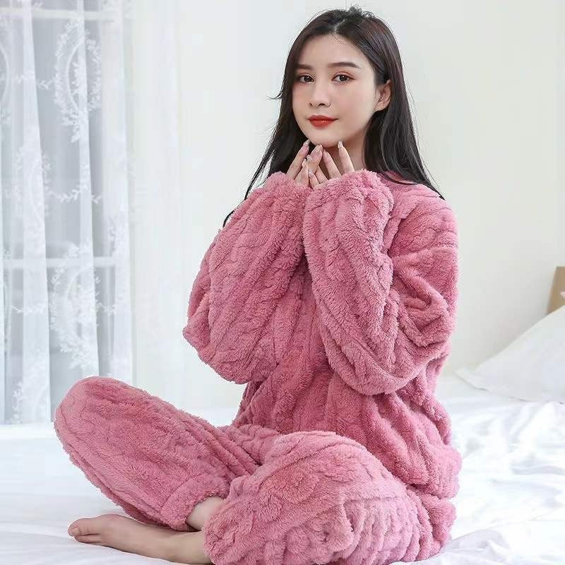 Thickened Warm Pajamas Set