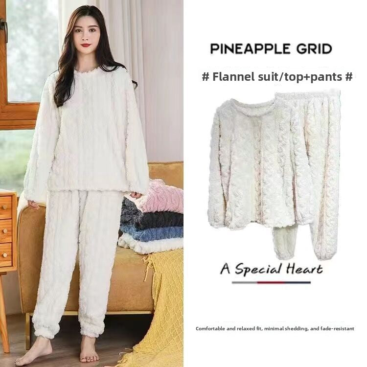 Thickened Warm Pajamas Set