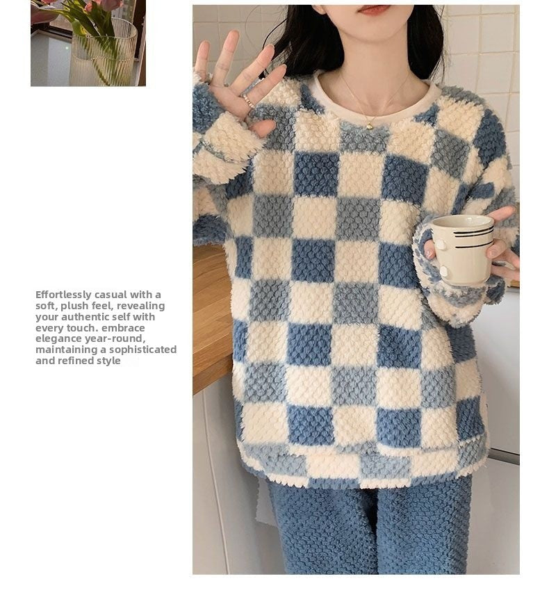 Thickened Warm Pajamas Set