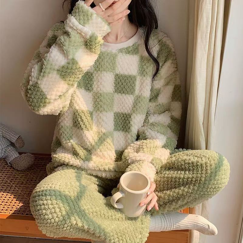 Thickened Warm Pajamas Set