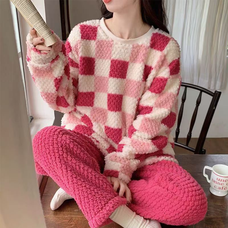 Thickened Warm Pajamas Set