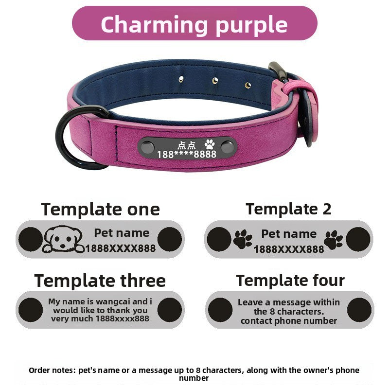 Pet lettering collar