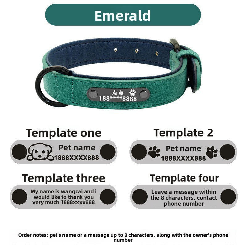 Pet lettering collar