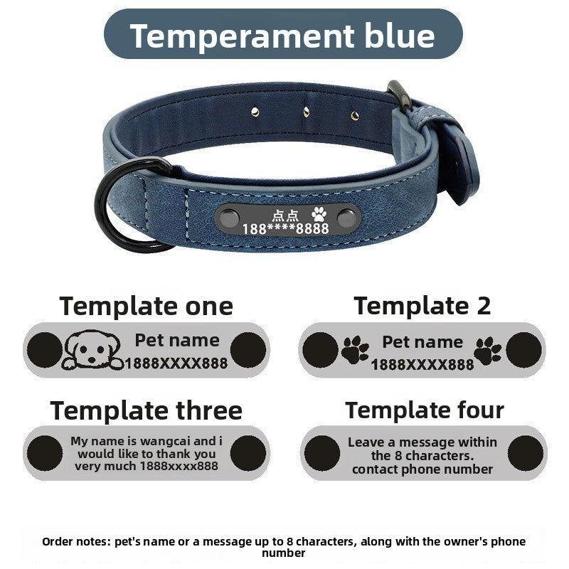 Pet lettering collar
