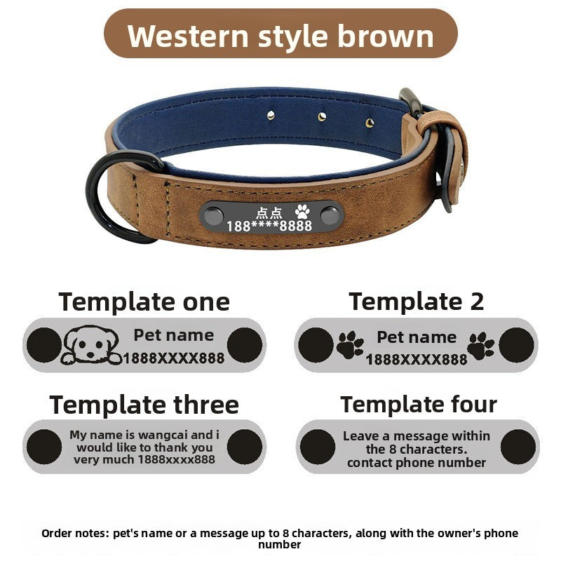 Pet lettering collar