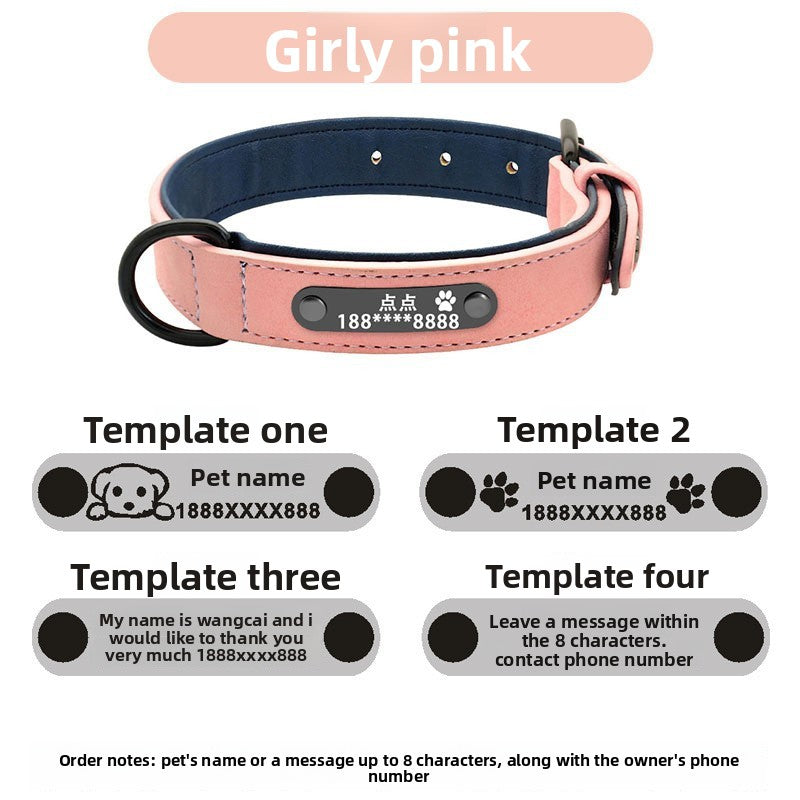 Pet lettering collar