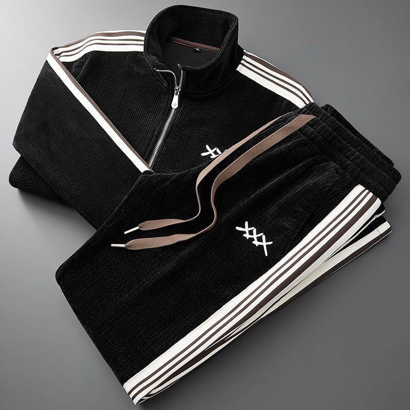 Straight-Leg Sports Pants Two-Piece Set