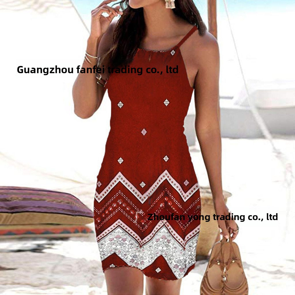 Collar Print Dress