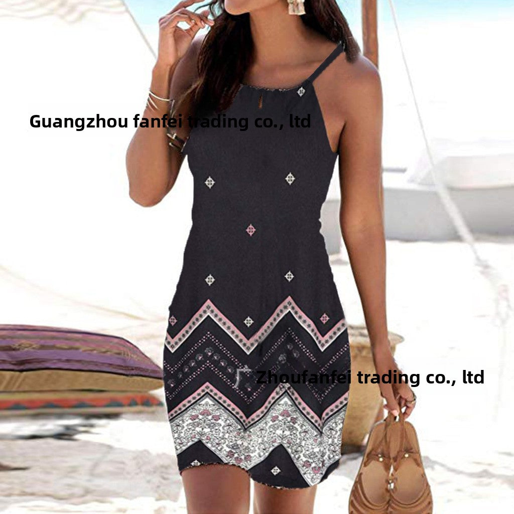 Collar Print Dress