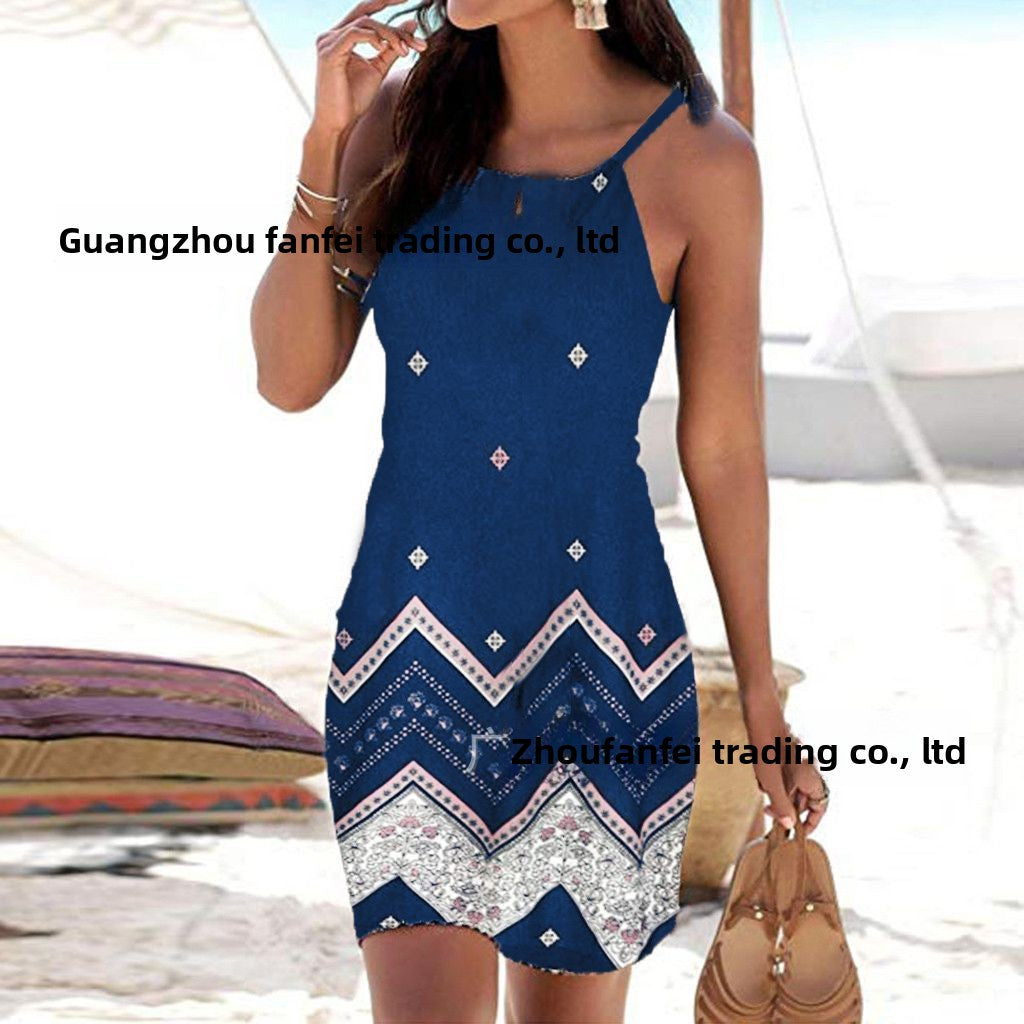 Collar Print Dress