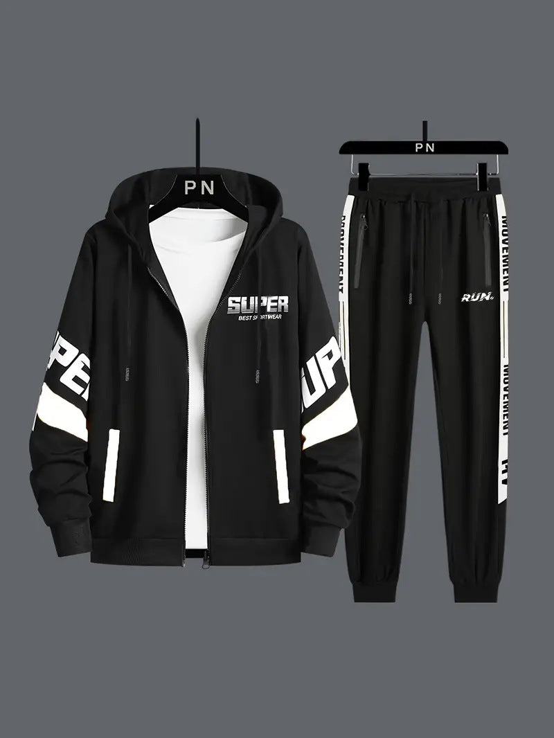 Printed Hooded Sweat Set