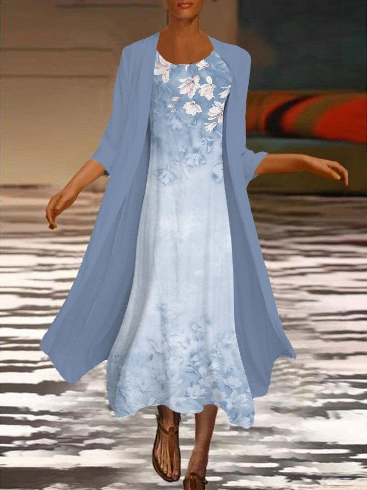 Medium And Long Sleeves Loose Two-Piece Suit