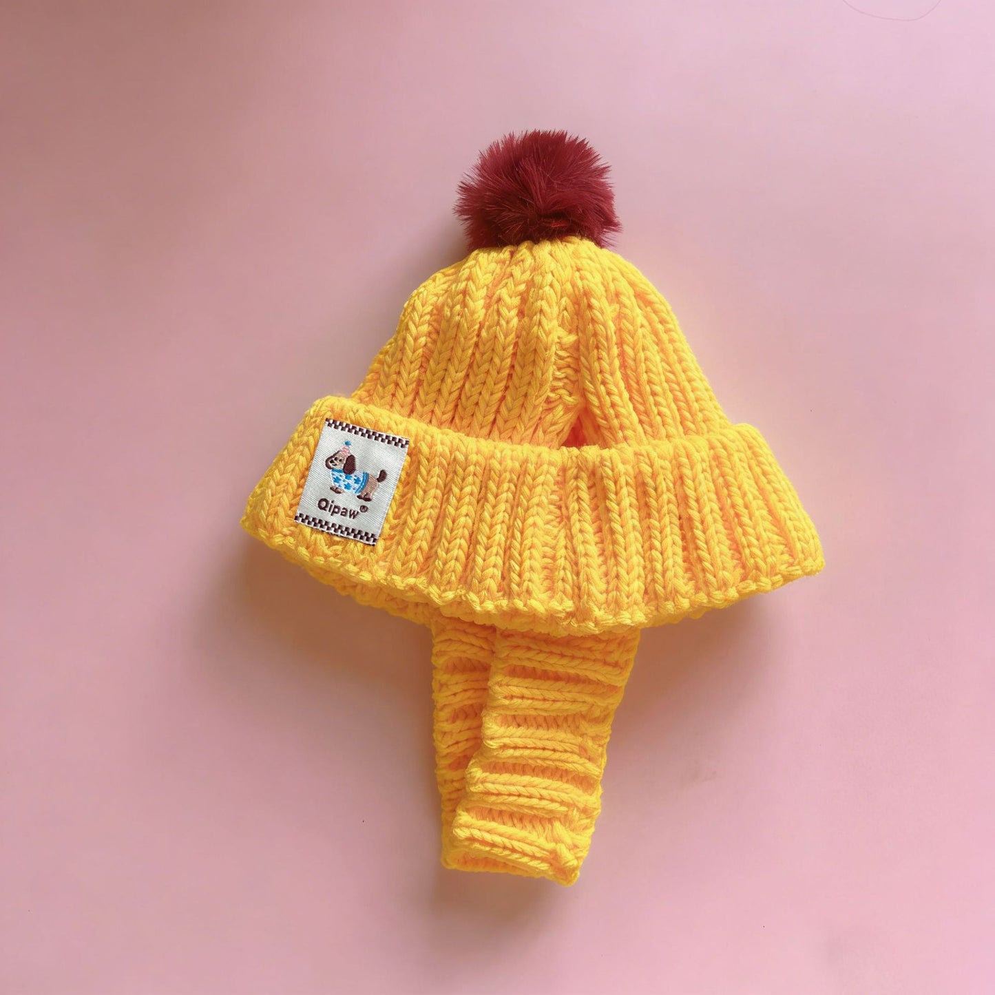 Windproof Knit Dog Hat