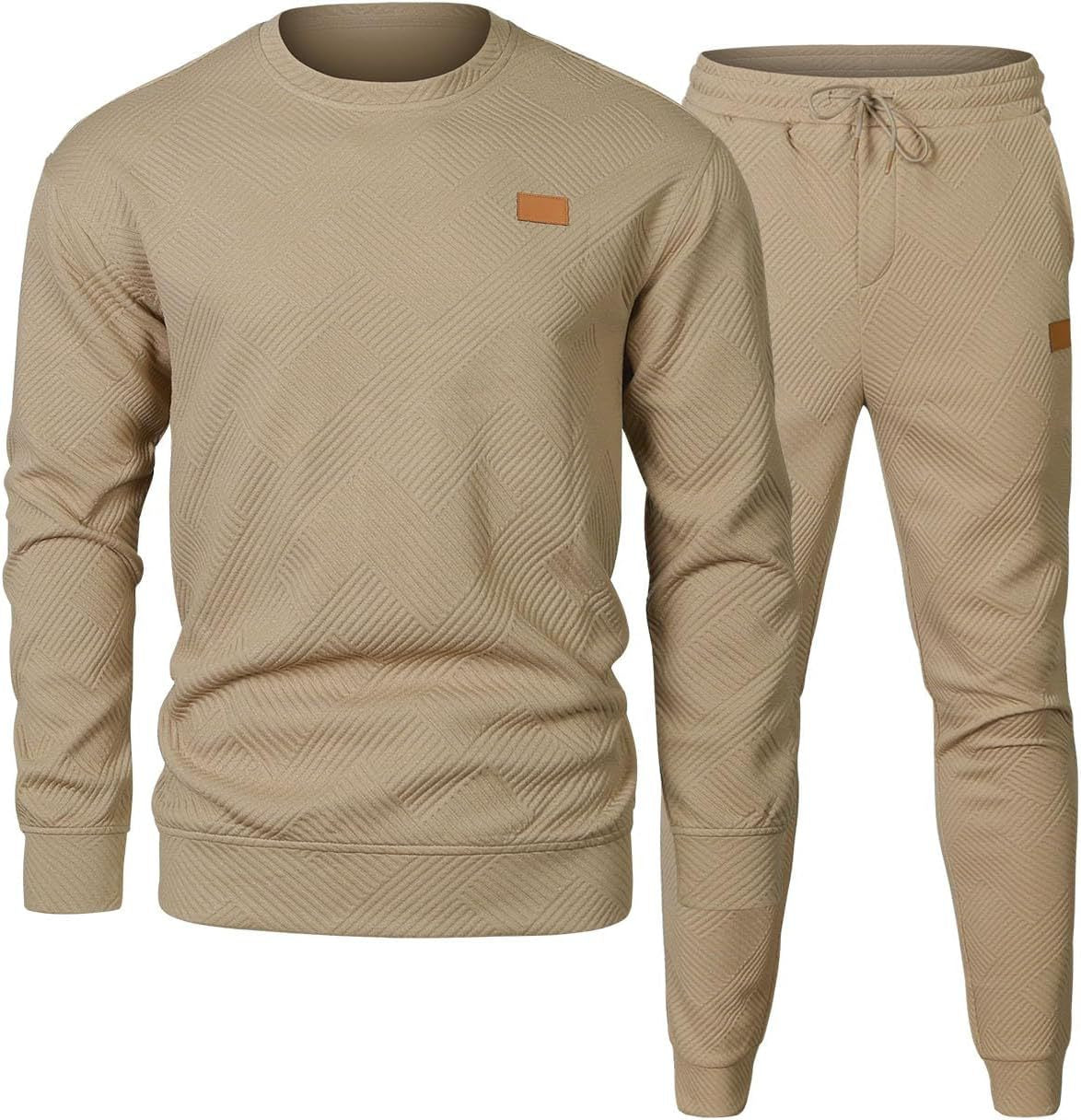 Crewneck Jacquard Knit Suit