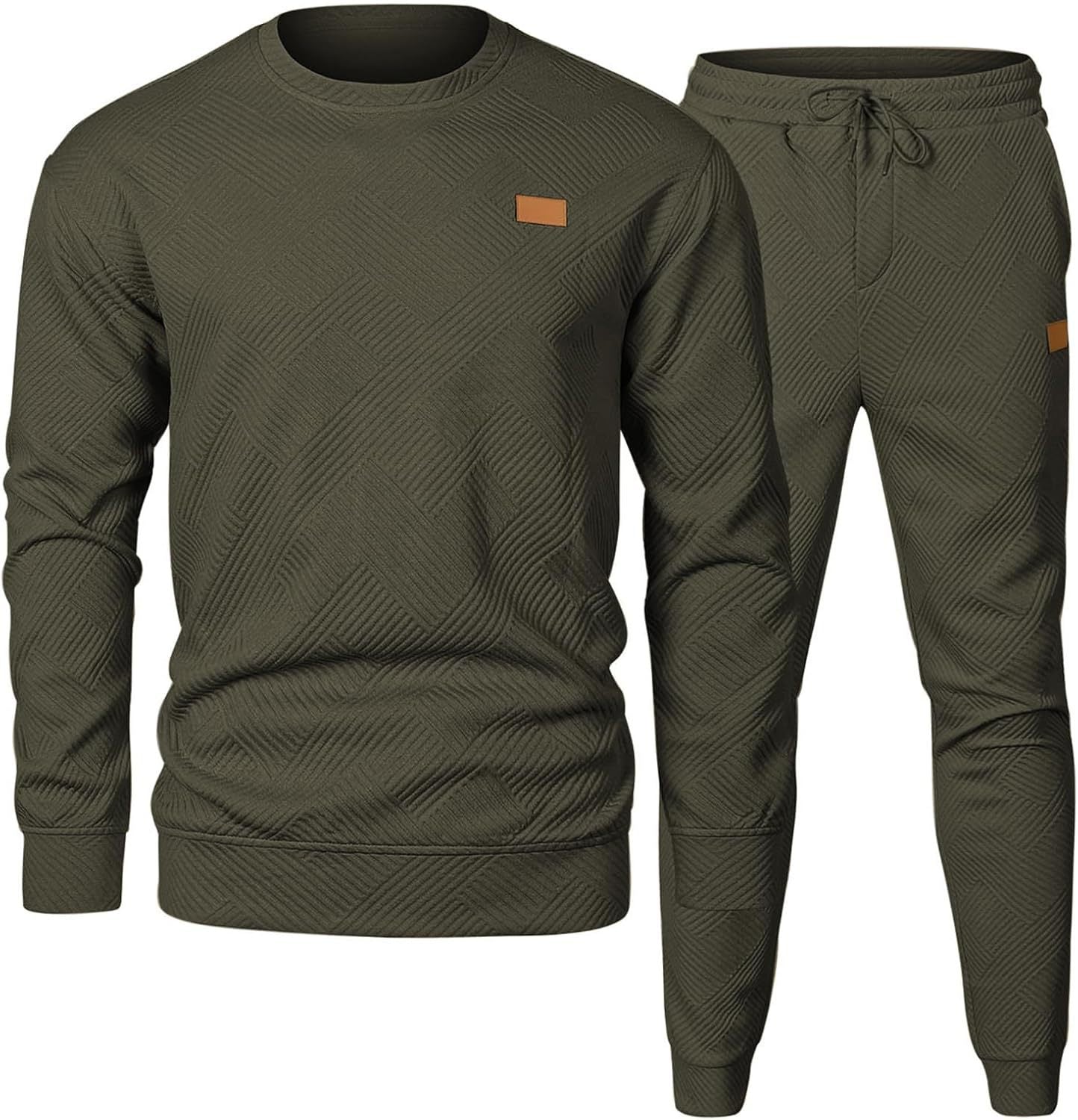Crewneck Jacquard Knit Suit