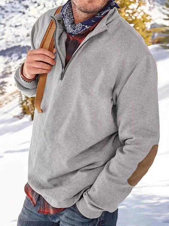 Men'S Long-Sleeved V-Neck Lapel Sweater