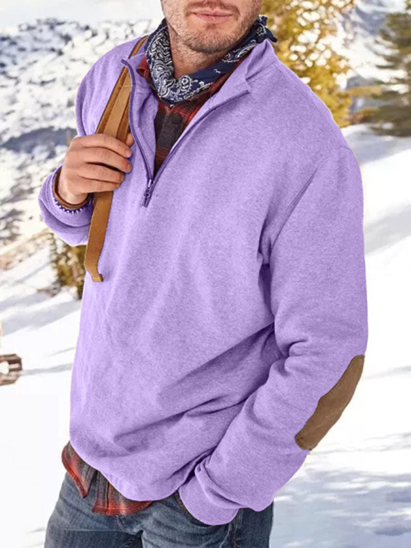 Men'S Long-Sleeved V-Neck Lapel Sweater