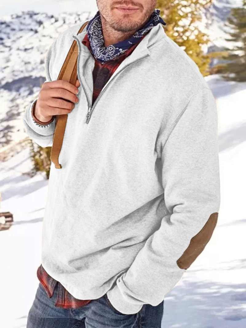 Men'S Long-Sleeved V-Neck Lapel Sweater
