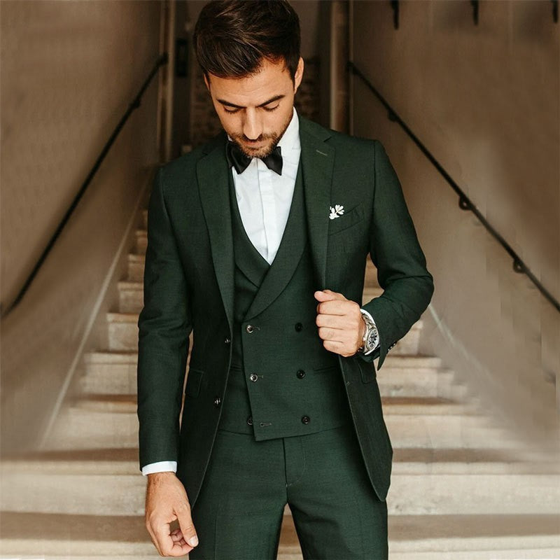 Slim-Fit Lapel Three-Piece Suit