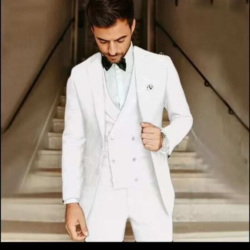 Slim-Fit Lapel Three-Piece Suit
