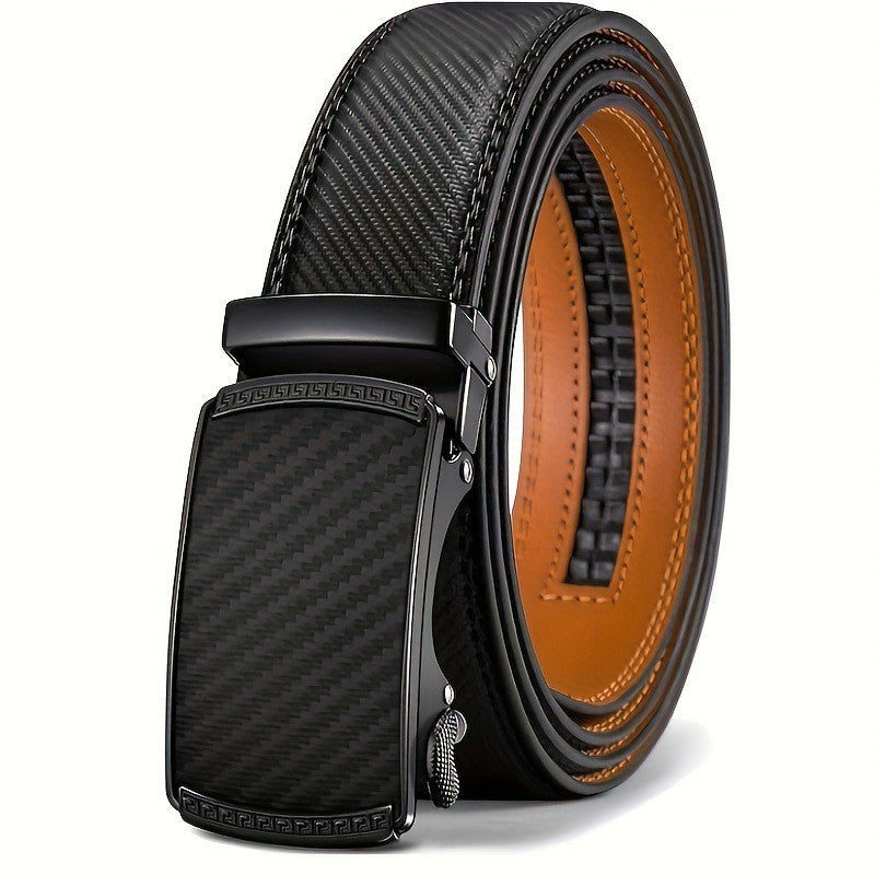 Two-Layer Cowhide Men'S Leather Automatic Belt