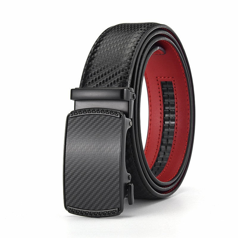 Two-Layer Cowhide Men'S Leather Automatic Belt