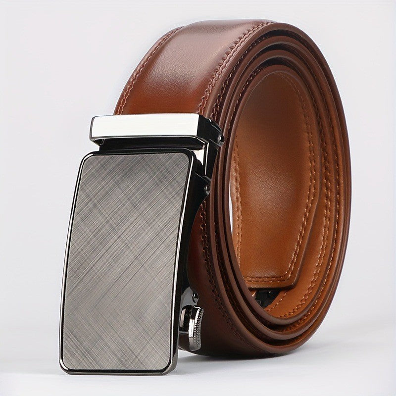 Two-Layer Cowhide Men'S Leather Automatic Belt