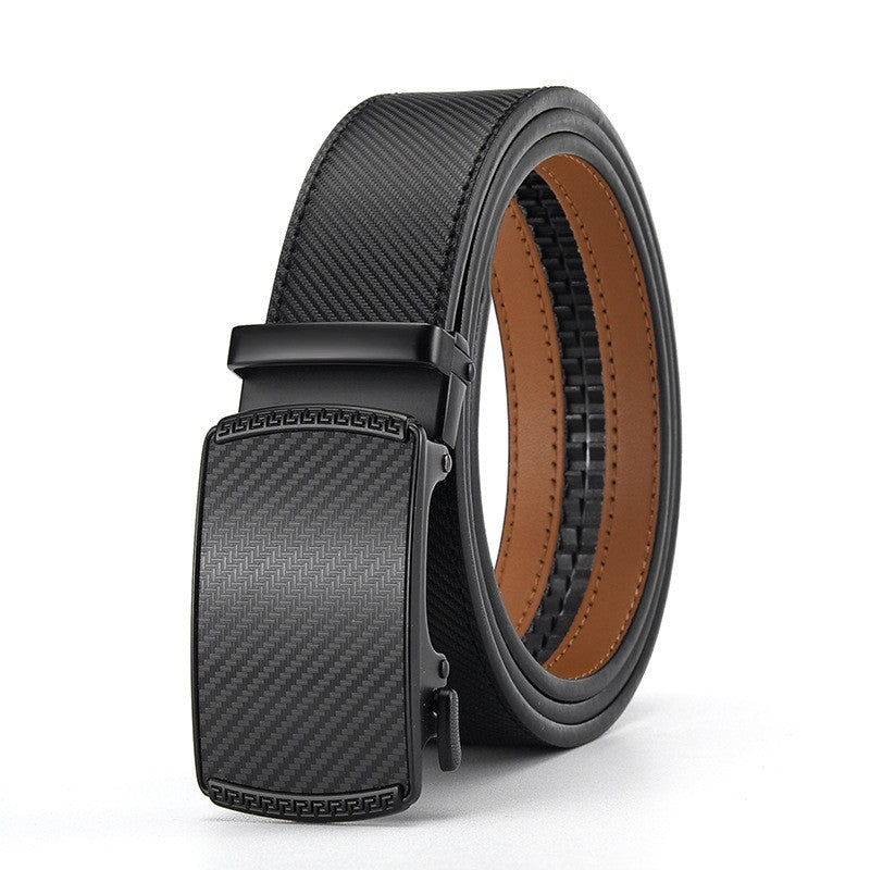 Two-Layer Cowhide Men'S Leather Automatic Belt