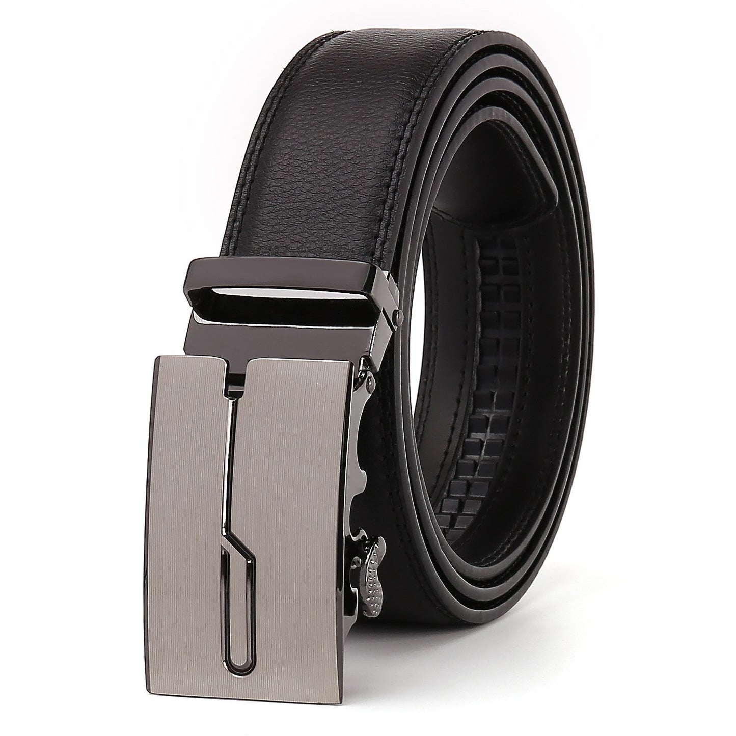 Two-Layer Cowhide Men'S Leather Automatic Belt