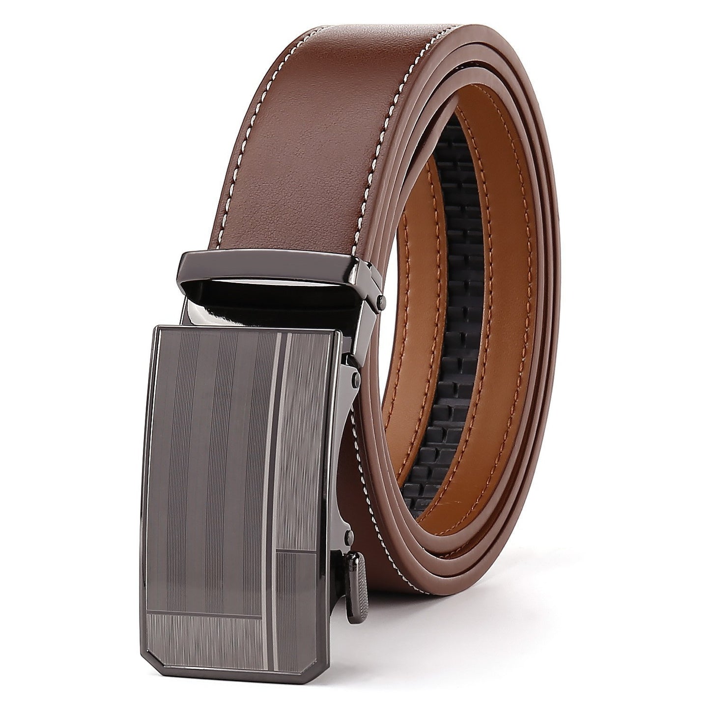 Two-Layer Cowhide Men'S Leather Automatic Belt