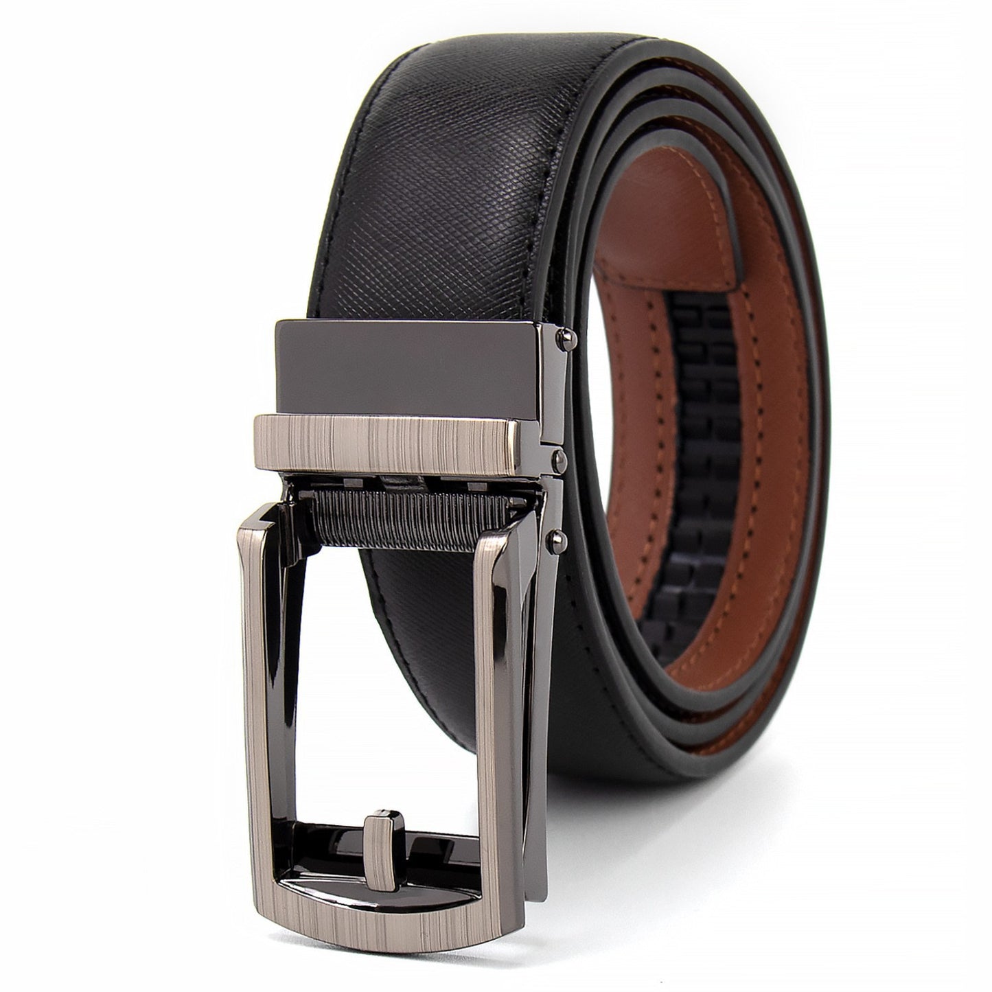 Two-Layer Cowhide Men'S Leather Automatic Belt