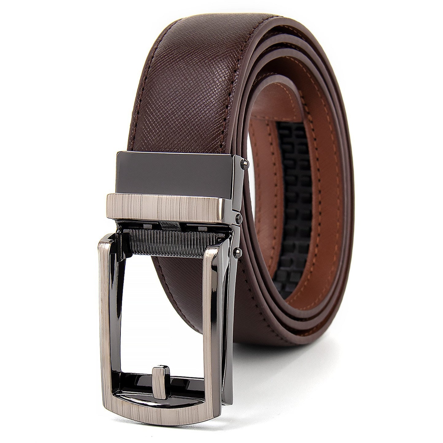 Two-Layer Cowhide Men'S Leather Automatic Belt