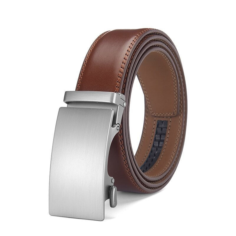 Two-Layer Cowhide Men'S Leather Automatic Belt