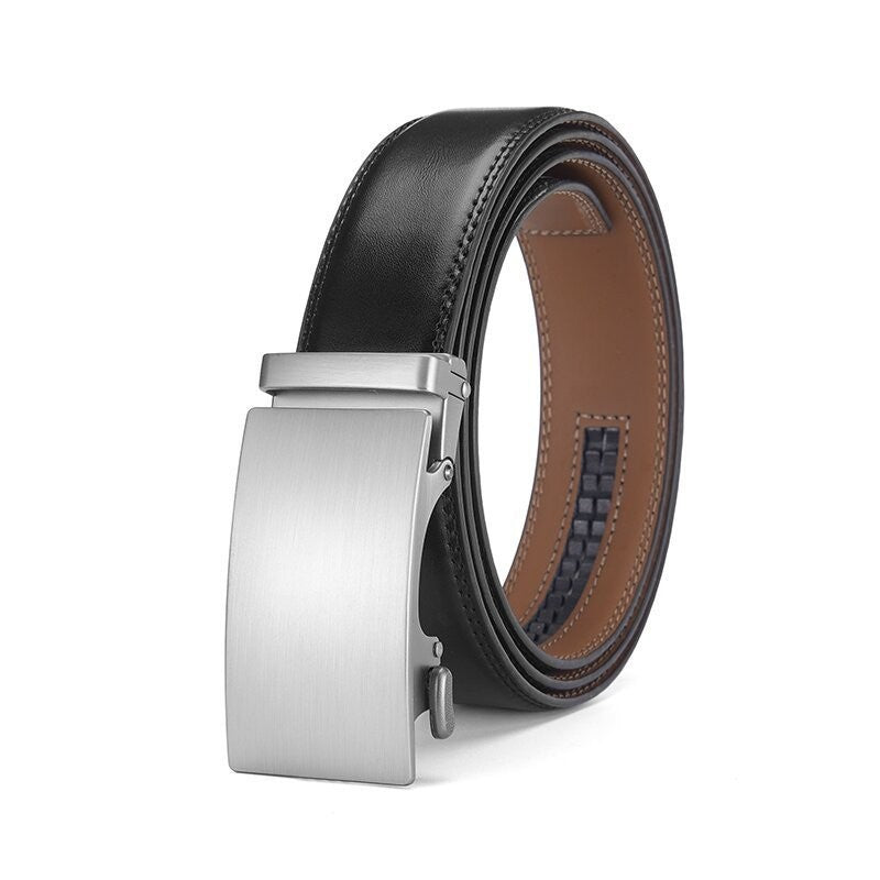 Two-Layer Cowhide Men'S Leather Automatic Belt