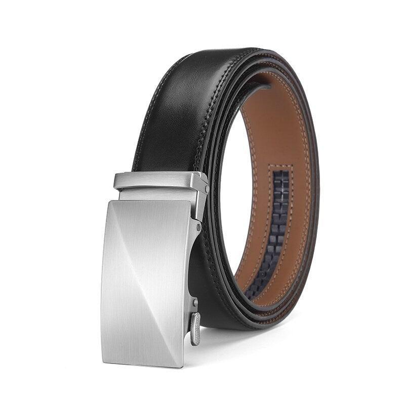 Two-Layer Cowhide Men'S Leather Automatic Belt