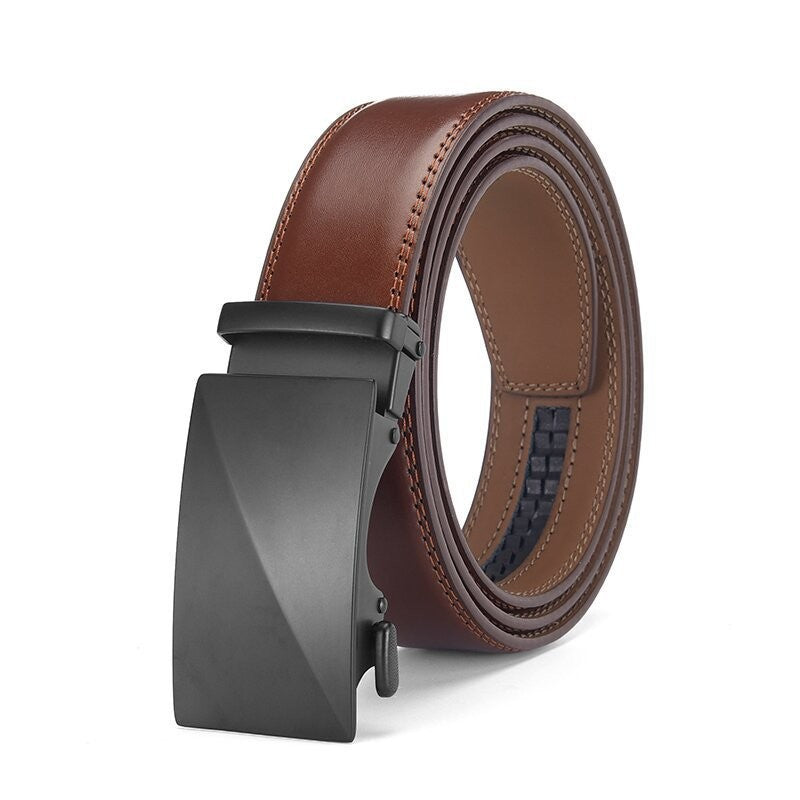 Two-Layer Cowhide Men'S Leather Automatic Belt